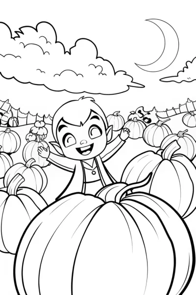 The Great Pumpkin Adventure Coloring Page
