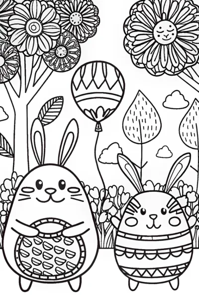 Squishmallow Garden Parade Coloring Page