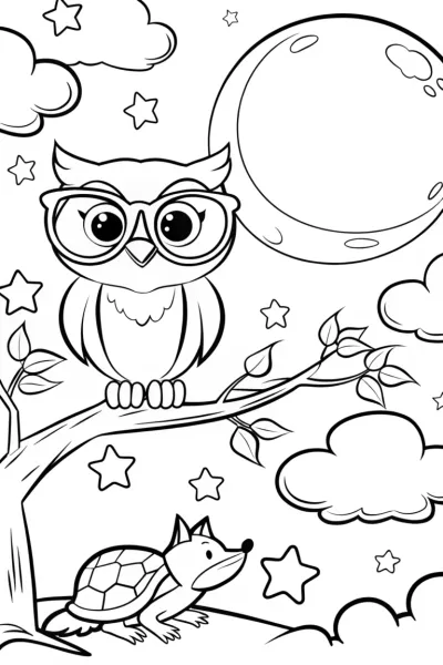 Rainbow Friends’ Starry Adventure Coloring Page