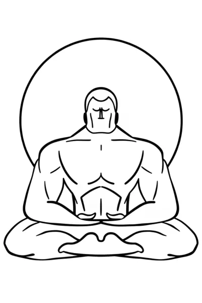 Hulk meditation coloring page