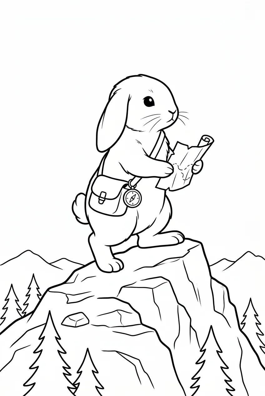 Example coloring page for the Side angle prompt