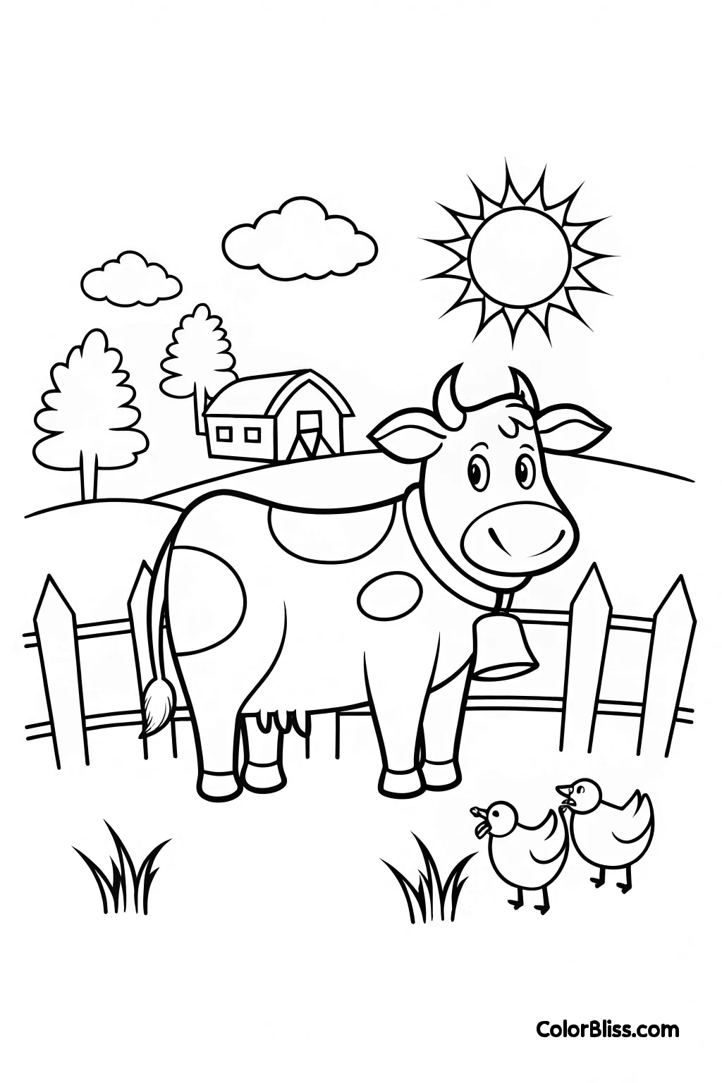 A simple style coloring page example