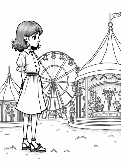 Wednesday Addams at the carnival