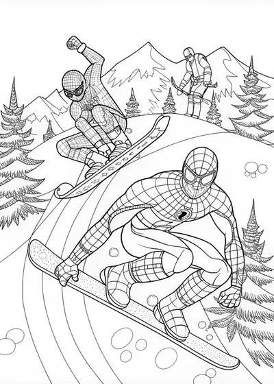 Spiderman Snowboarding Adventure