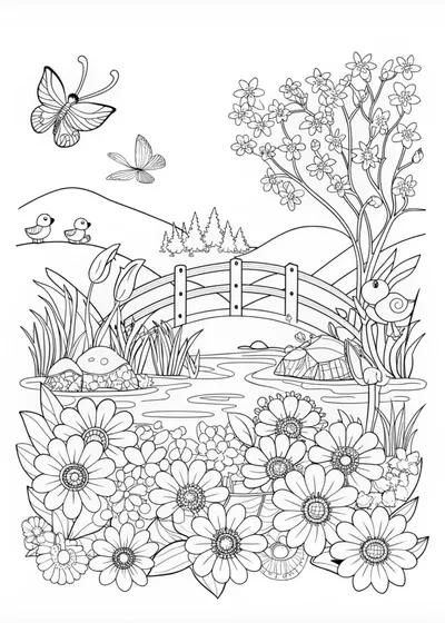 Blossoming Garden Coloring Extravaganza