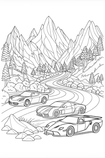 Supercars in the Mountain Valley