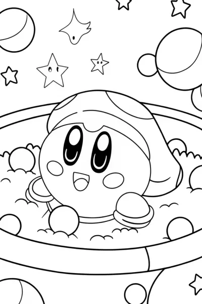 Kirby in a cosmic bubble bath