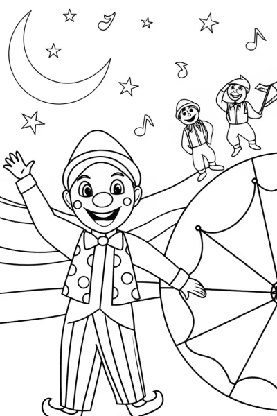 JJ’s Starry Night Dance Party Coloring Page