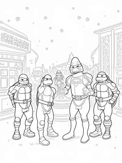 TMNT at a cosmic carnival