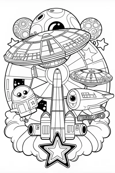 Spaceship Adventure in Outer Space