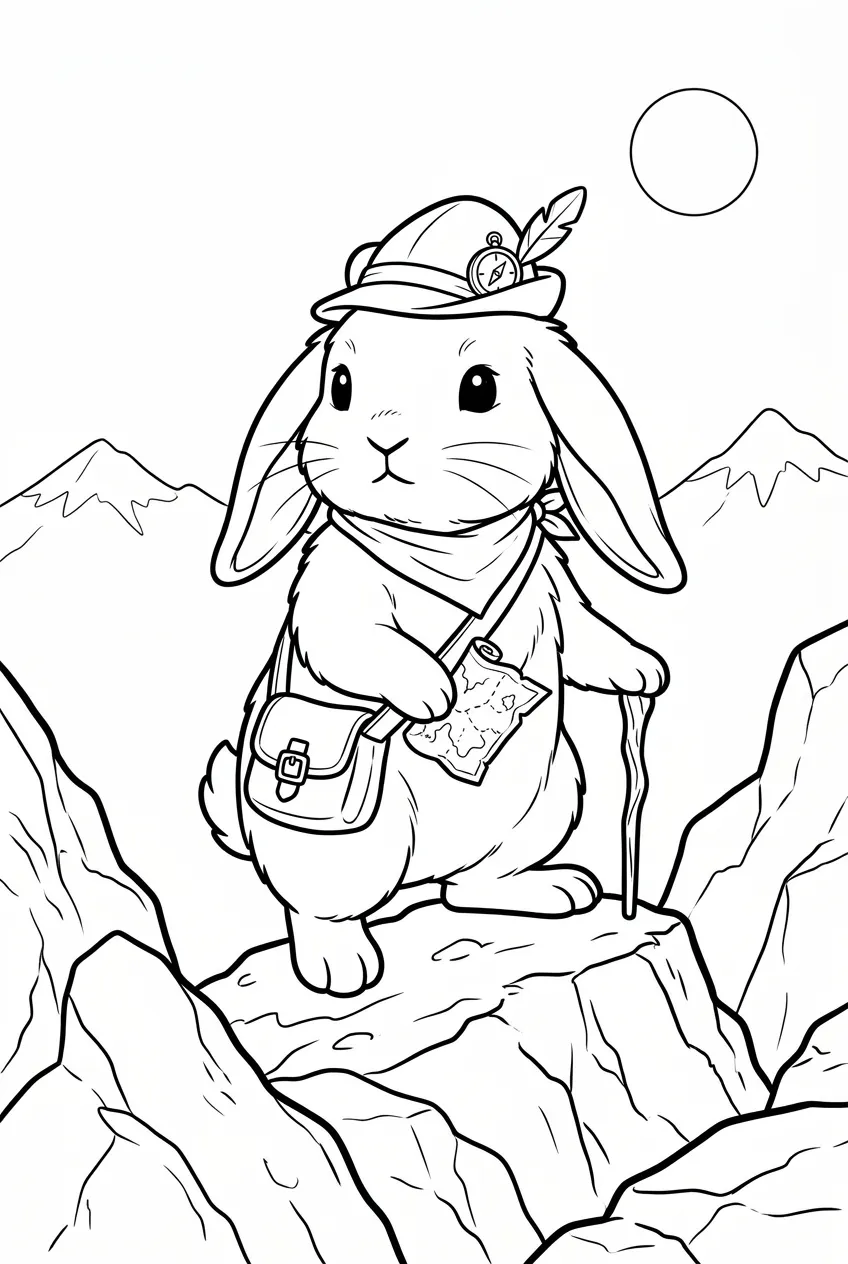 Example coloring page for the Tight shot prompt