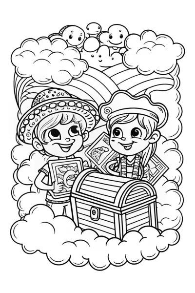 Children’s treasure hunt in the clouds
