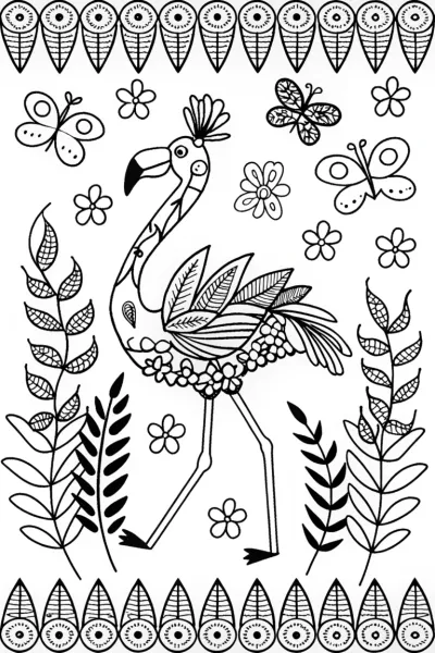 Flamingo runway of vibrant colors