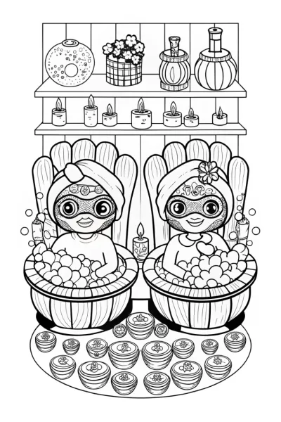 Shopkins Shimmering Spa Day Coloring Page