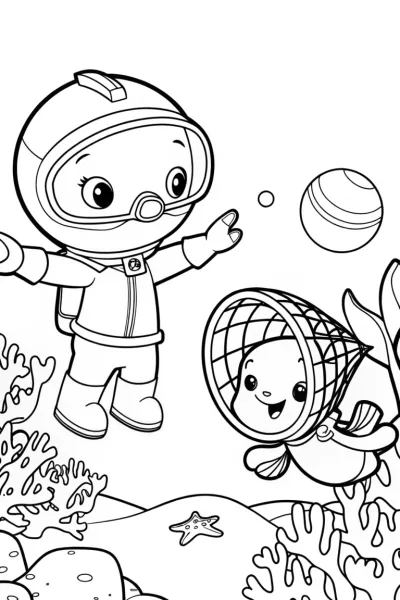 Octonauts Underwater Rescue Training Coloring Page