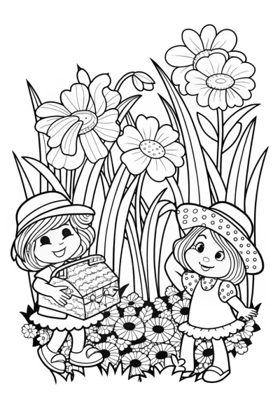 Strawberry Shortcake’s Berry-licious Treasure Hunt Coloring Page