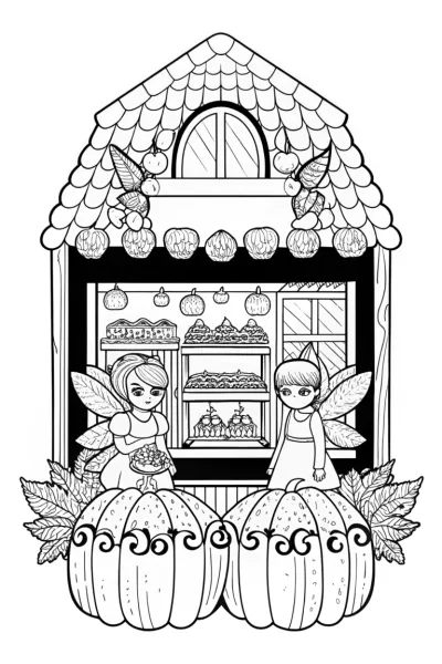Fairies in the pumpkin bakery