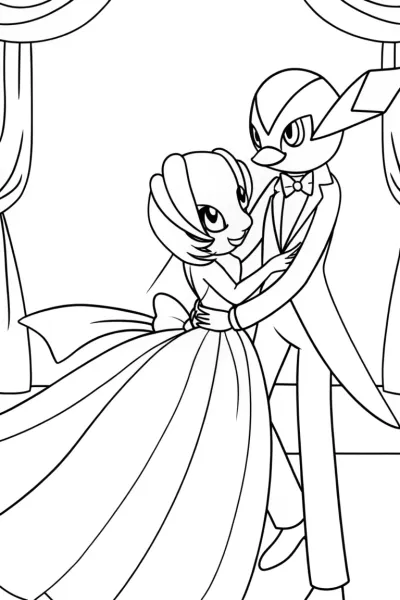 Gardevoir and Gallade dance