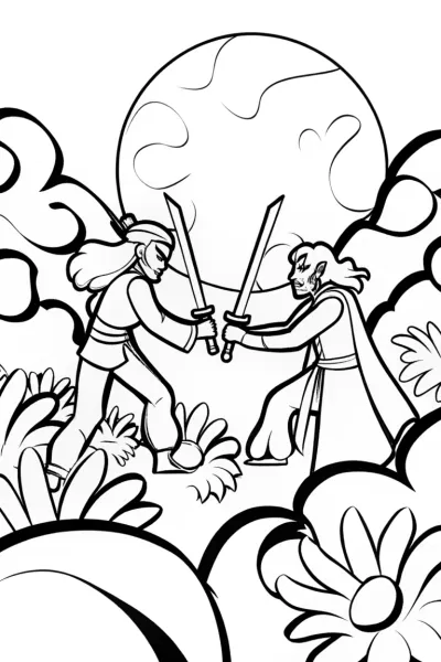 Moonlight Duel: A Battle Beneath the Full Moon