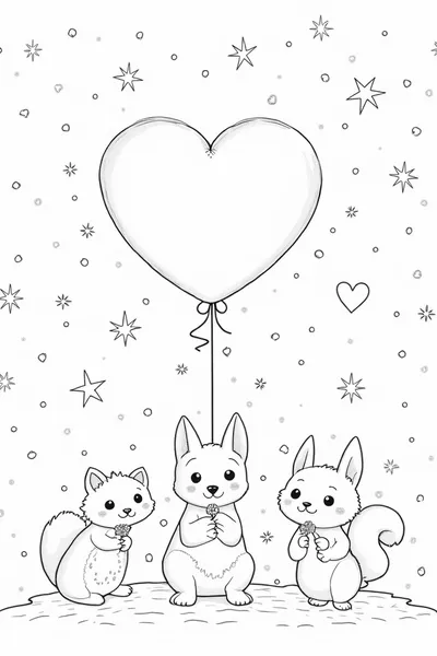 Animals celebrating Valentine’s Day