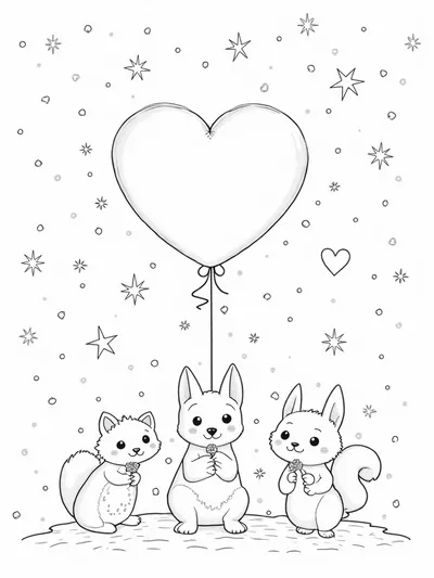 Animals celebrating Valentine’s Day