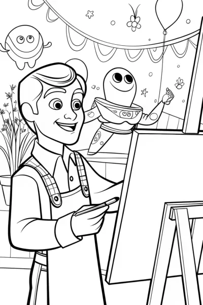 Buzz Lightyear’s Alien Art Expedition Coloring Page