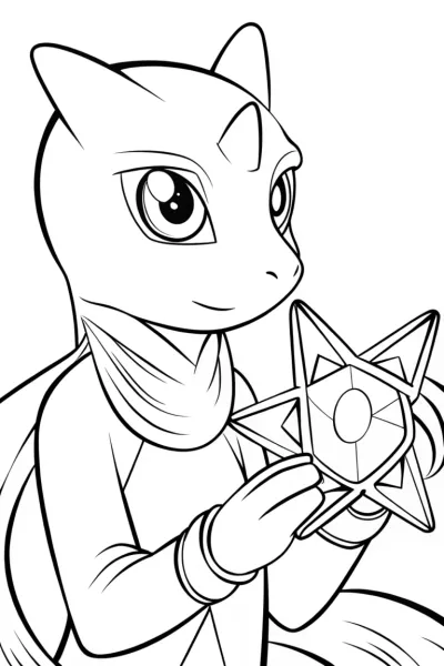 Mewtwo crafting a star crystal