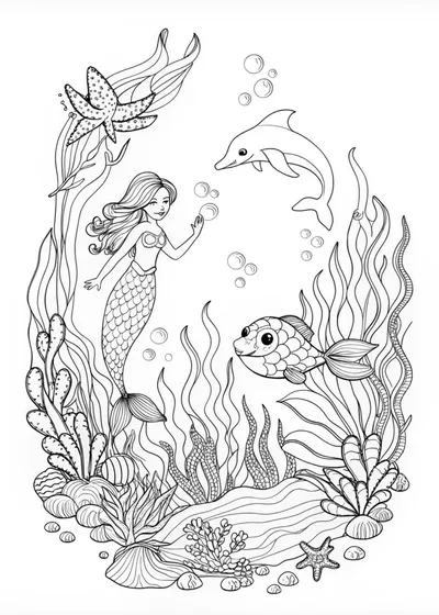 Underwater Adventure with a Mermaid