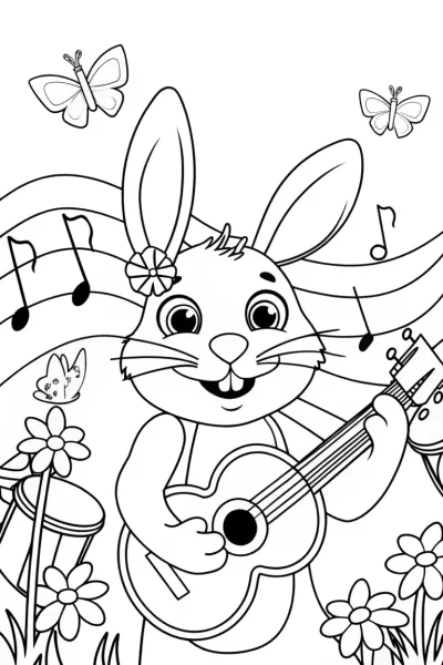 Banban’s Floral Music Festival Coloring Page