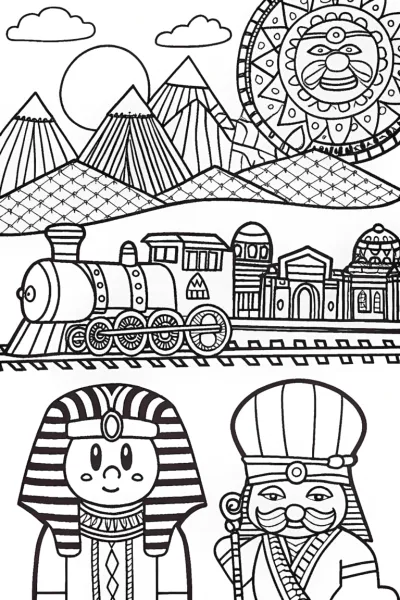 Kirby’s Time-Traveling Adventure Coloring Page