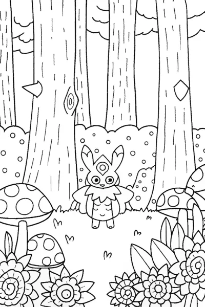 Zygarde’s Nature Guardian Coloring Page
