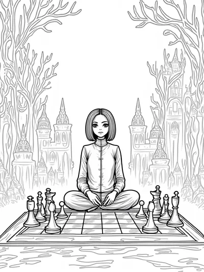 Wednesday Addams chess game
