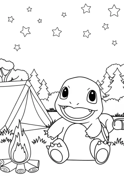 Charmander’s starry camping surprise