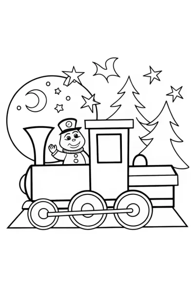JJ’s Magical Train Ride Coloring Page