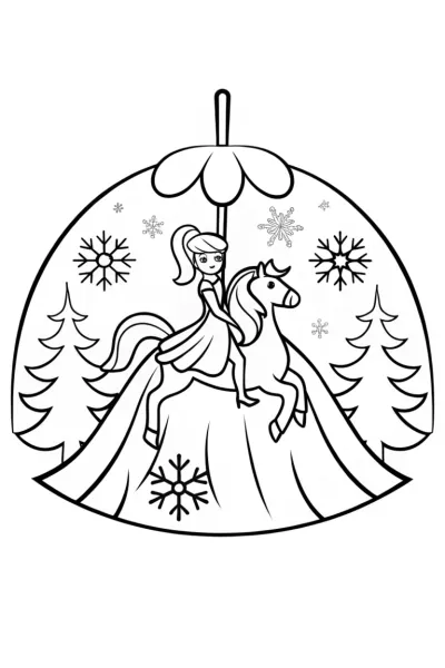 Elsa on a magical ice carousel