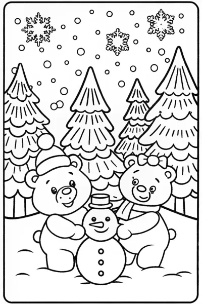 Care Bears Winter Wonderland Coloring Page