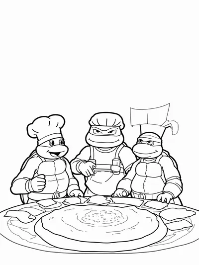 Teenage Mutant Ninja Turtles cooking