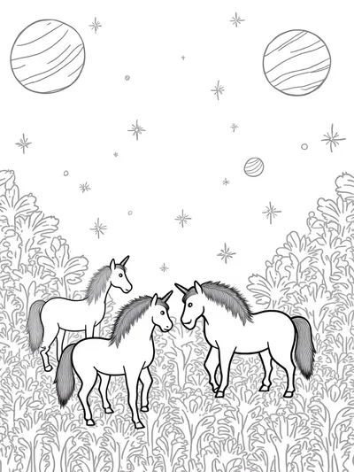 Unicorns in a galactic garden