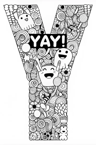 Y is for “Yay!” Coloring Page