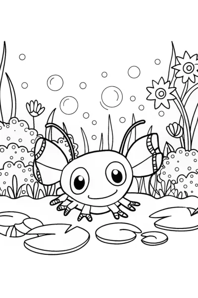 Axolotl’s Magical Journey in the Enchanted Pond