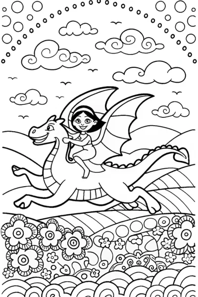 Jasmine’s Soaring Adventure Coloring Page