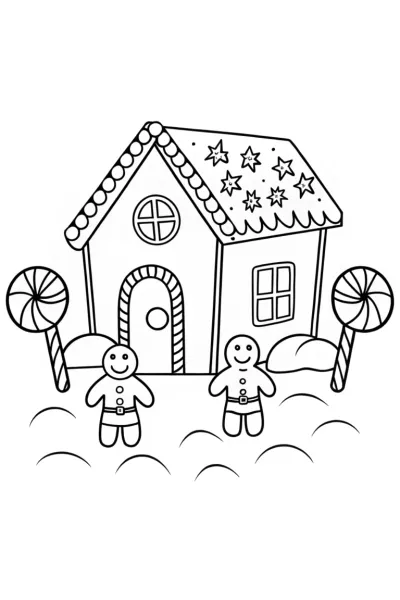 Gingerbread House Rescue Mission Coloring Page