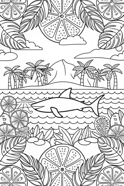 Shark’s great adventure on fruit island