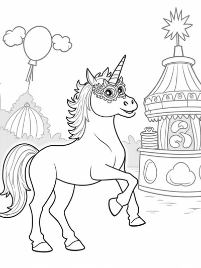 Unicorn at the carnival