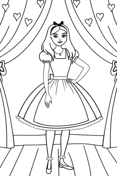 Alice on a magical stage