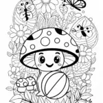 Enchanted Mushroom Forest Coloring Page