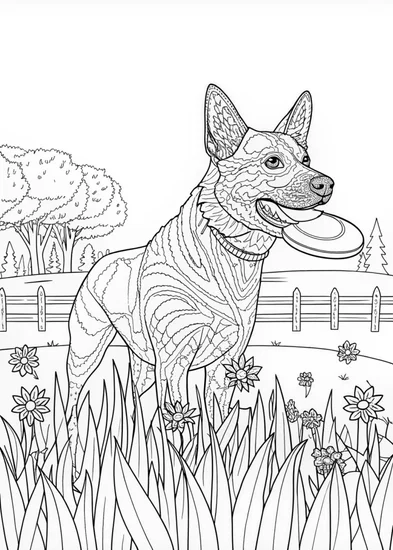 A coloring page of Loyal German Shepherd Coloring Page