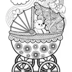 Baby in a Vintage Stroller