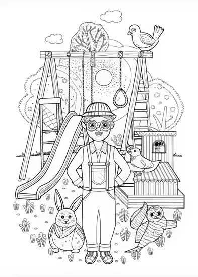 A coloring page of Mr. Pricklepants Coloring Fun!