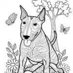 Bull Terrier Coloring Fun